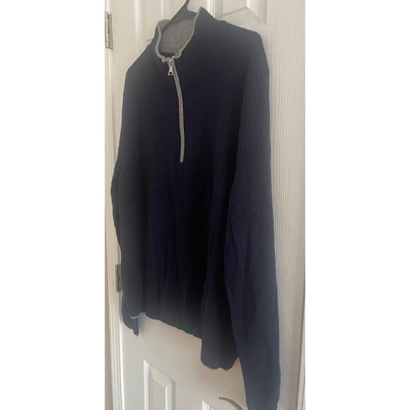 K+J Wool Cashmere Blend Sweater Men Zip Mock Neck Long Sleeve Pullover, A70 - Picture 3 of 6